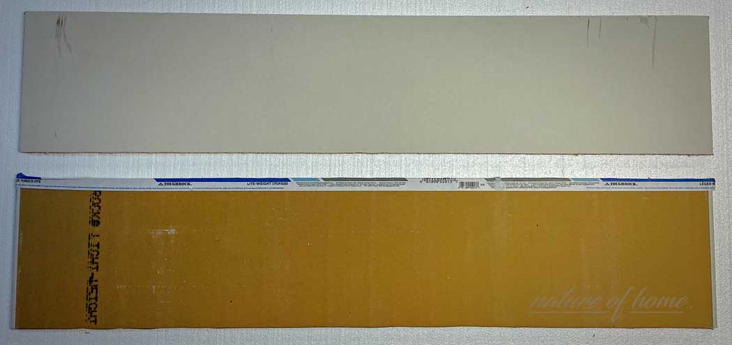picture showing front and back of drywall