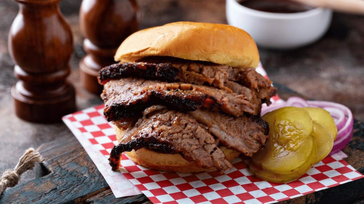 beef brisket sandwhich