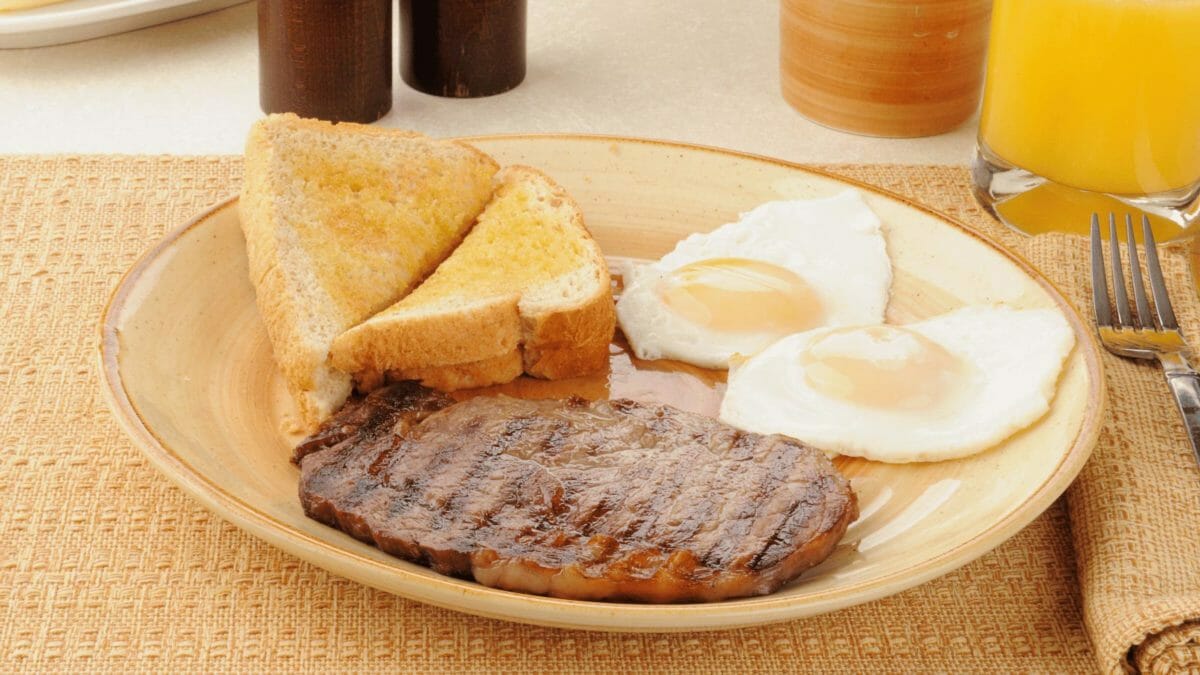 steak and eggs