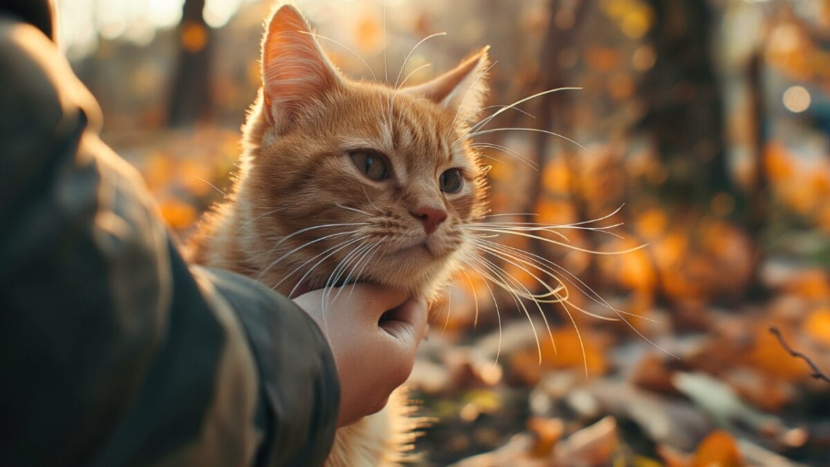 Cat’s Intuition: Offering Comfort & Companionship in Times of Loss - Realistic shot Cat giving empathy and trust mj