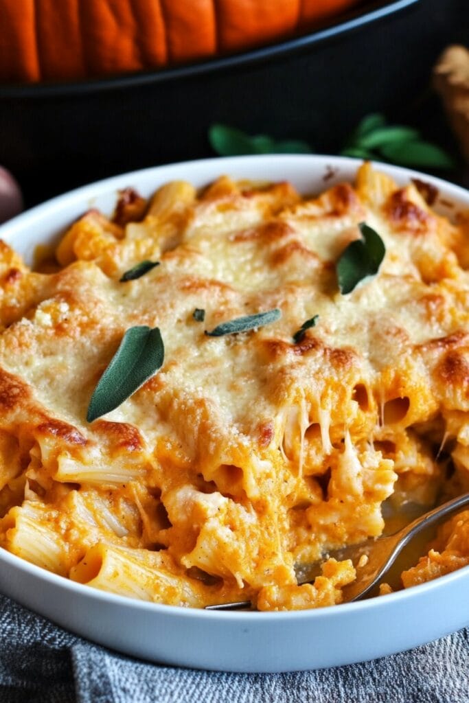 Creamy Pumpkin Pasta Bake: A New Fall Comfort Classic - Creamy Pumpkin Pasta Bake pin
