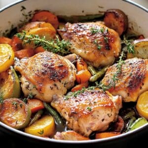 This Slow Cooker Chicken Thighs Recipe is a Healthy Comfort Dish - Slow Cooker Chicken Thighs Vegetables