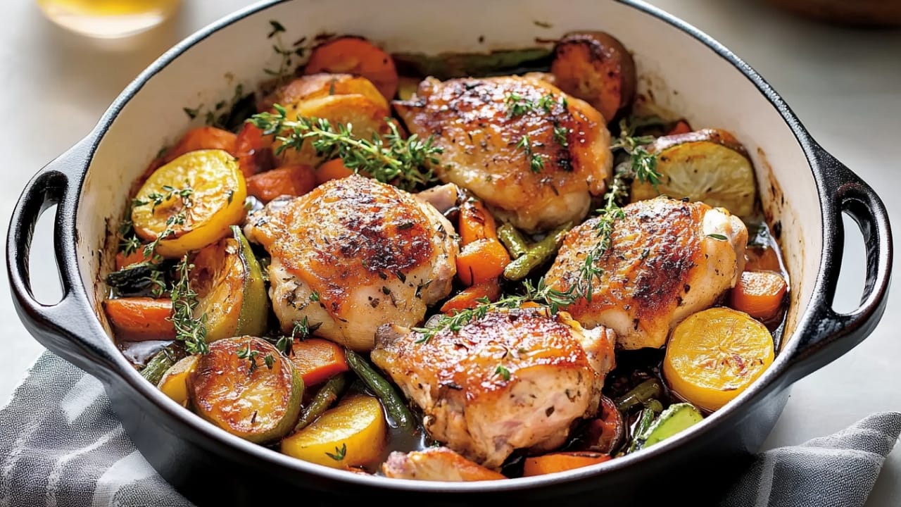 This Slow Cooker Chicken Thighs Recipe is a Healthy Comfort Dish - Slow Cooker Chicken Thighs Vegetables