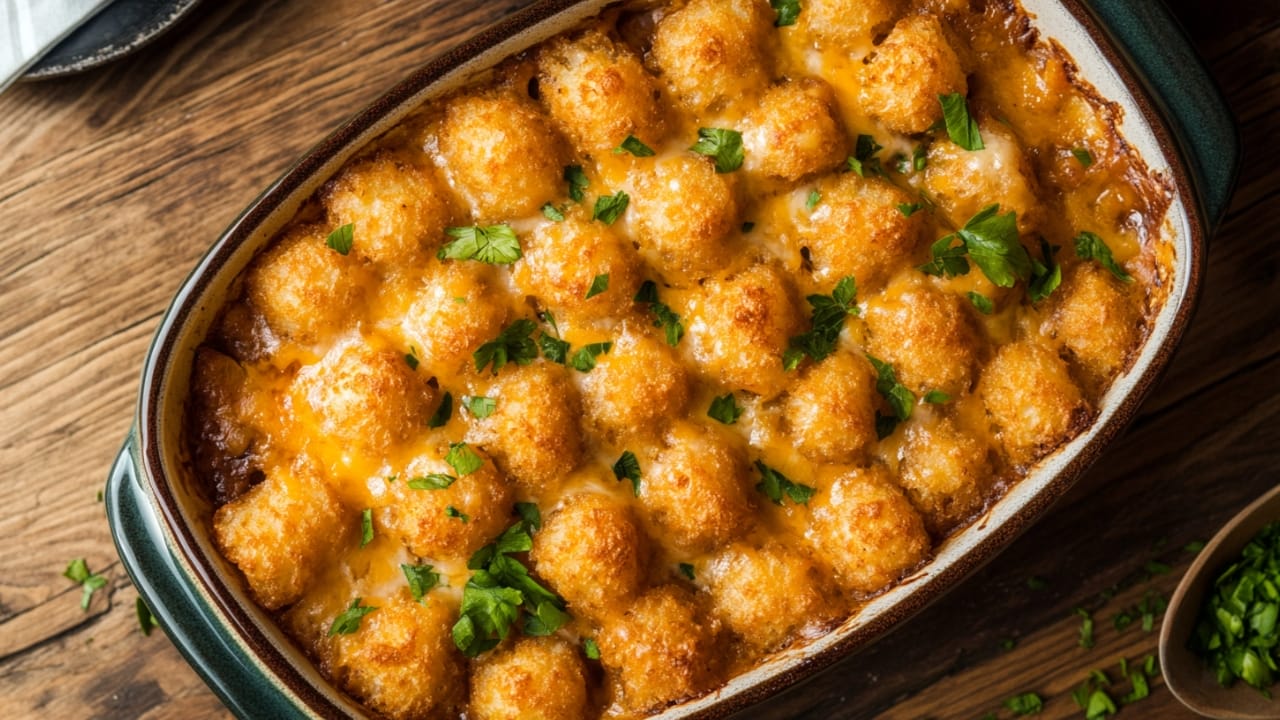Gluten-Free Skillet Tater Tot Casserole Without Soup - Tater Tot Casserole