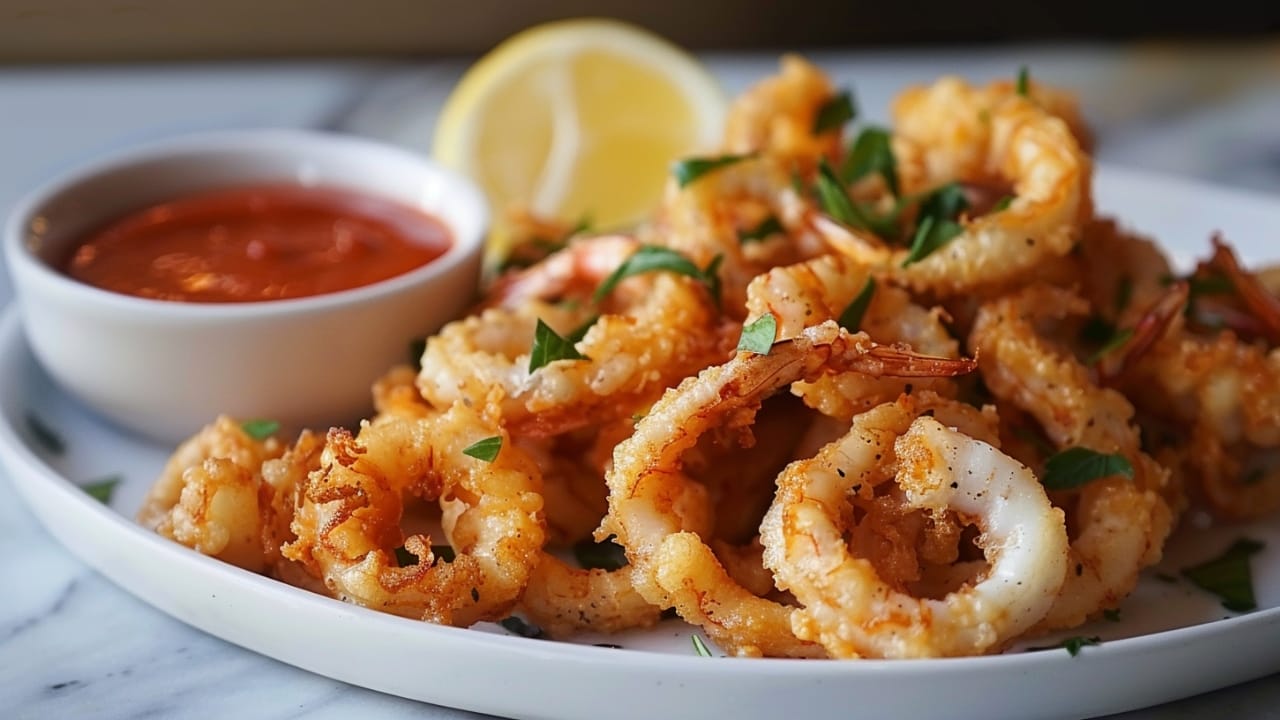 Simple Copycat Olive Garden Fried Calamari Recipe - fried calamari