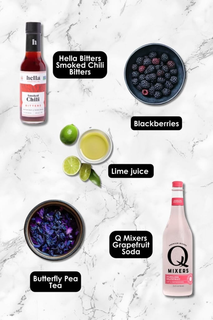 The Blackberry Paloma Mocktail Takes the Beverage Scene by Storm - Blackberry Paloma Mocktail ingredients