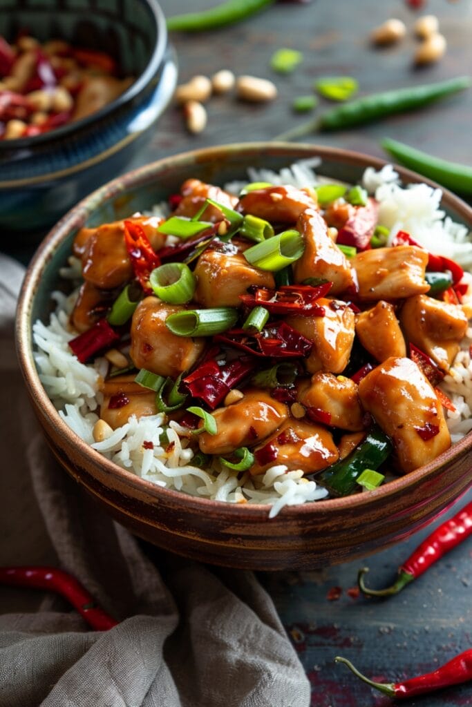 Kung Pao Chicken Simplified with a Slow Cooker Recipe - Kung pao chicken pin