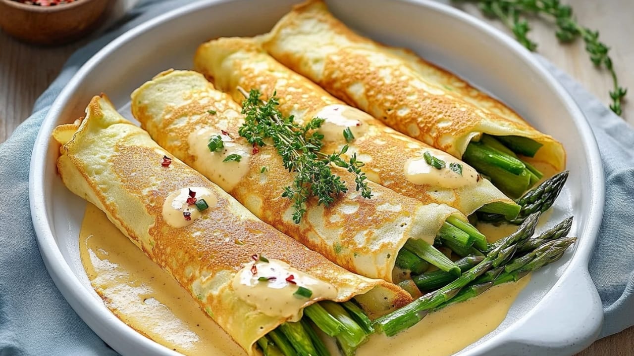 Elevate Your Weekend with This Irresistible Asparagus Crepes Recipe - Savory Asparagus Crepes