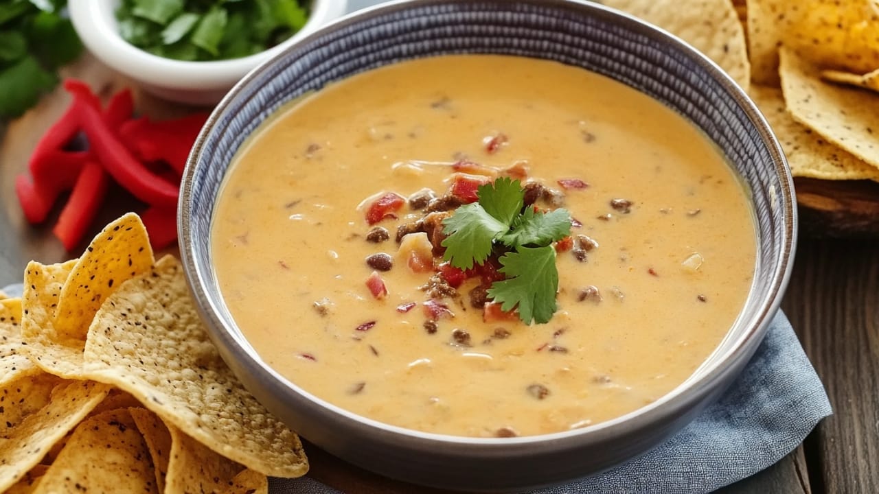 Be Ready for Game Day with the Slow Cooker Queso Dip Recipe - Two Ingredient Slow Cooker Queso Dip