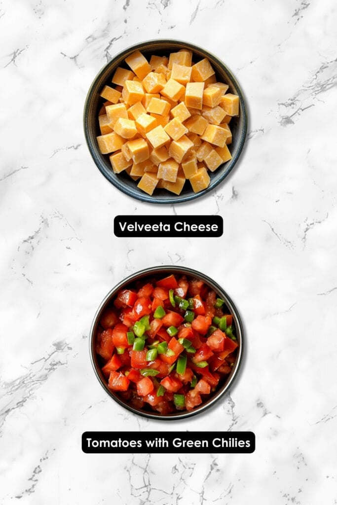 Be Ready for Game Day with the Slow Cooker Queso Dip Recipe - Two Ingredient Slow Cooker Queso Dip ingredients