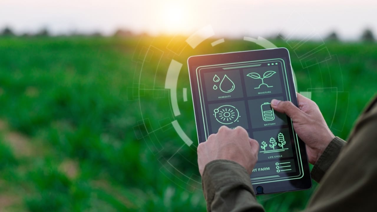 New Battery-Free Technology Harvests Energy from Thin Air - farmer using tablet with internet ss2456758765