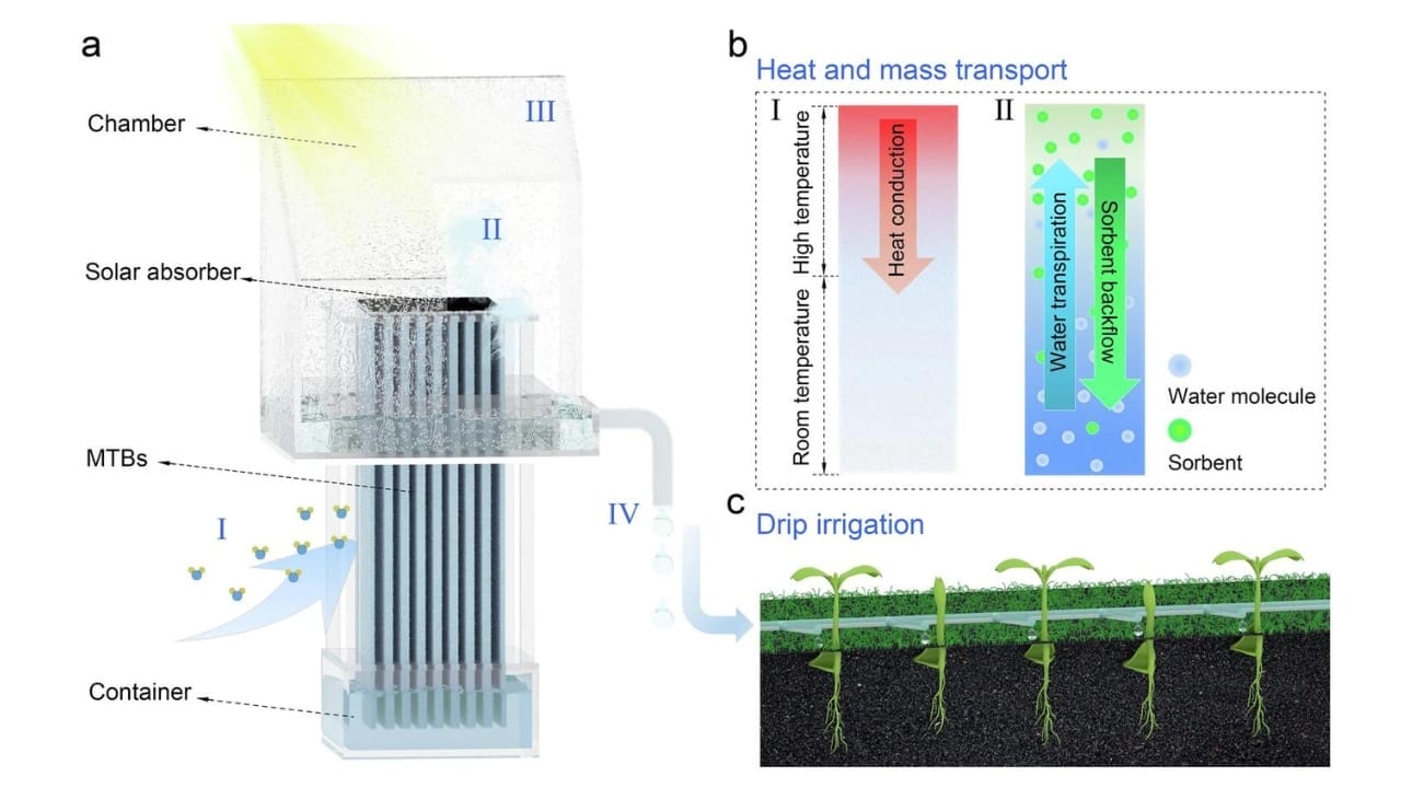 New Solar Drought-Busting Tech Extracts 3 Liters of Water Daily from Thin Air - nature study 2
