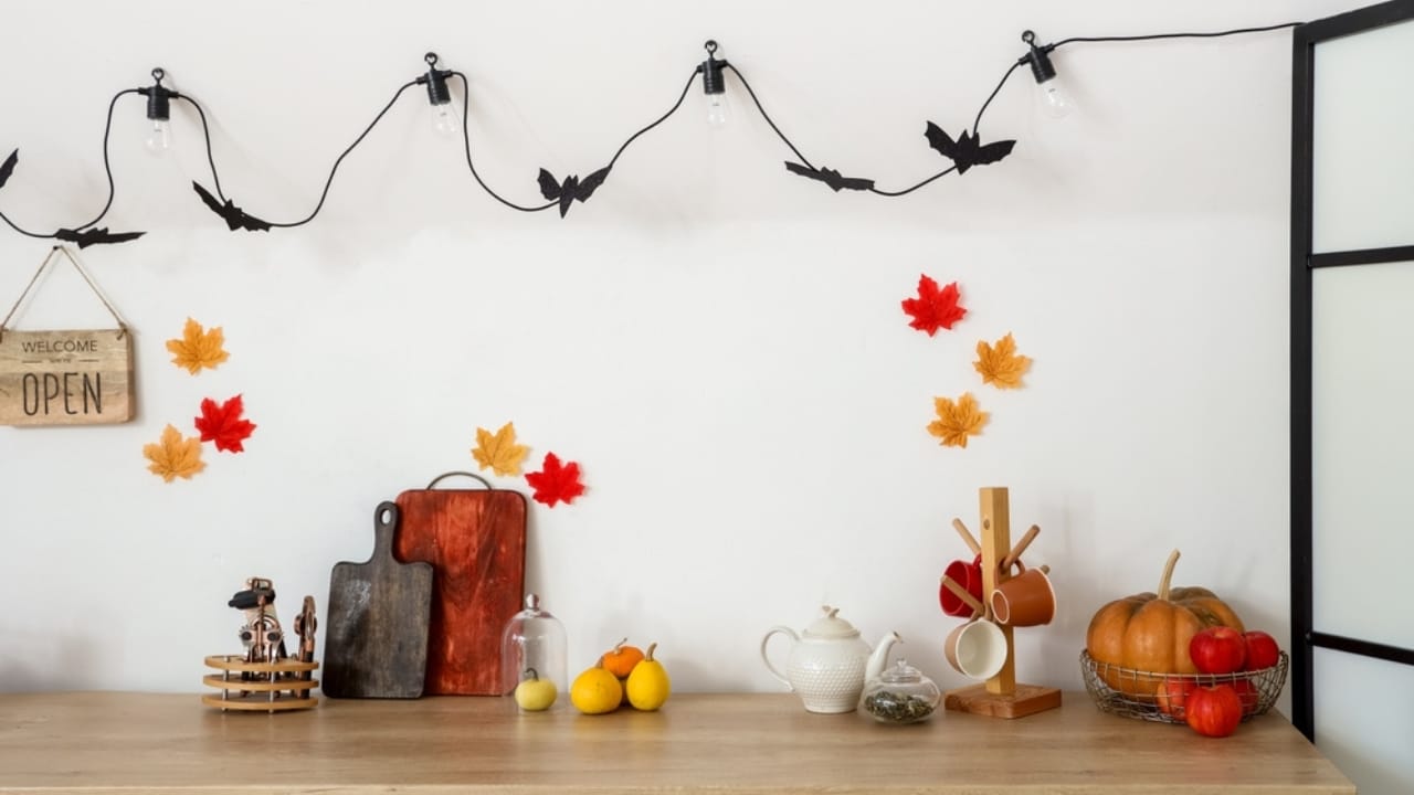29 Fall Decor Tips for a Warm, Comfy & Inviting Home - Autumn Kitchen Counter Decor ss2370971885