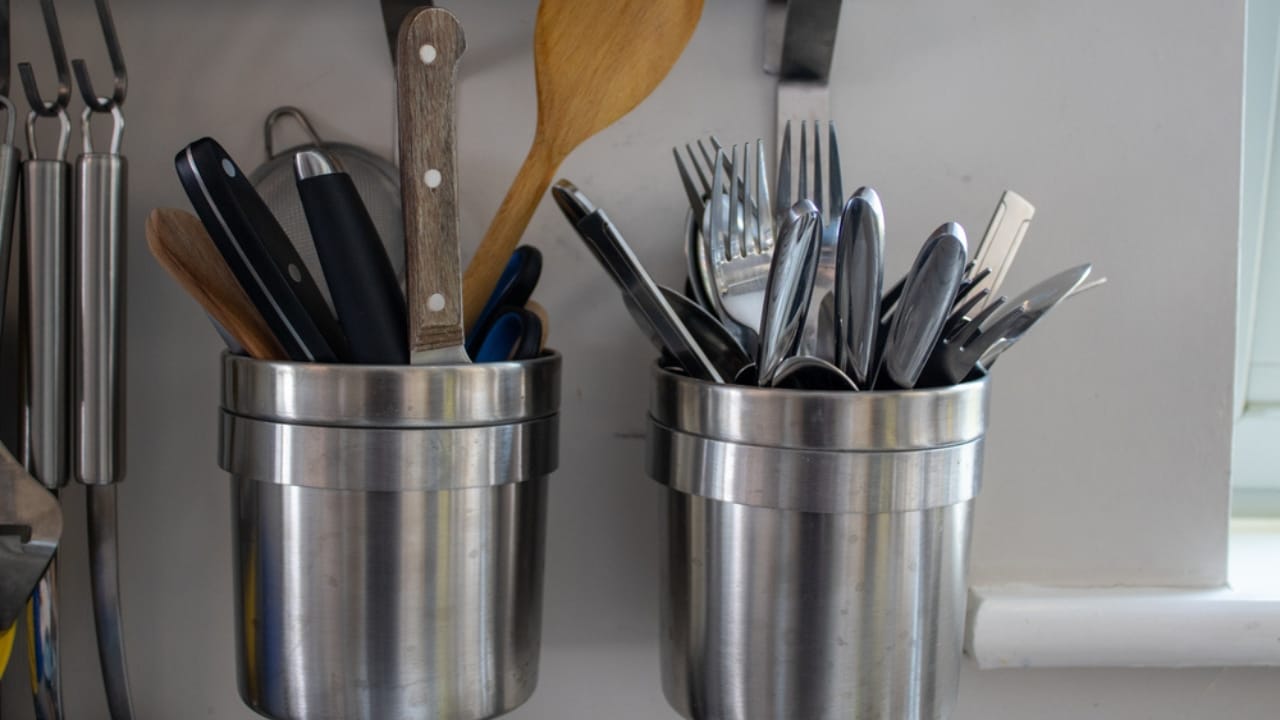 Declutter Your Home in a Flash with These 18 Everyday Items - Utensil Crocks ss1813961225