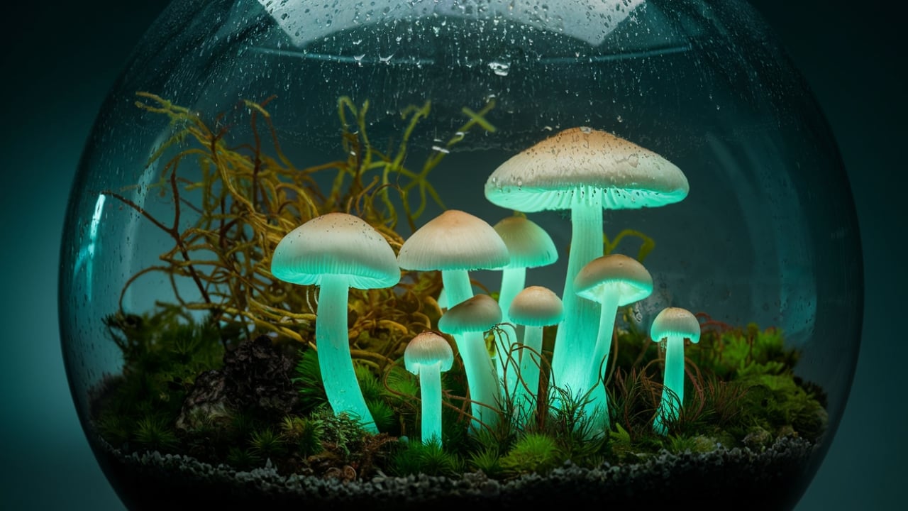 15 Creative Terrarium Ideas to Spark Your Love for Gardening - Bioluminescent Terrarium a 1
