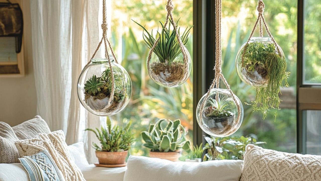 15 Creative Terrarium Ideas to Spark Your Love for Gardening - Hanging Terrarium a 1