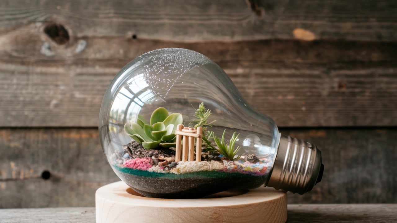 15 Creative Terrarium Ideas to Spark Your Love for Gardening - Terrarium in a Light Bulb Closed a 1