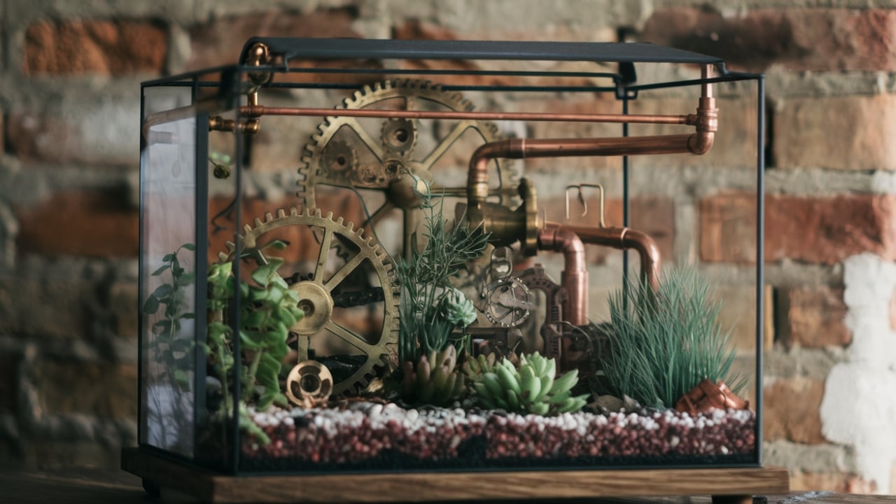 15 Creative Terrarium Ideas to Spark Your Love for Gardening - steampunk Terrarium a 1