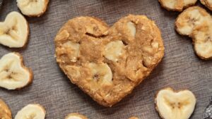 View of Tail-Wagging Peanut Butter & Banana Dog Treats Recipe