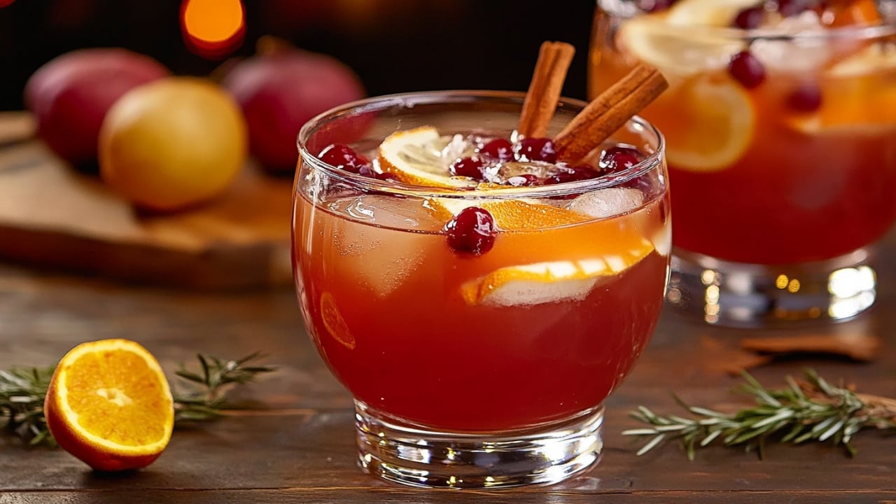 Festive Thanksgiving Punch for All Ages (Mocktail or Cocktail) - Thanksgiving Punch