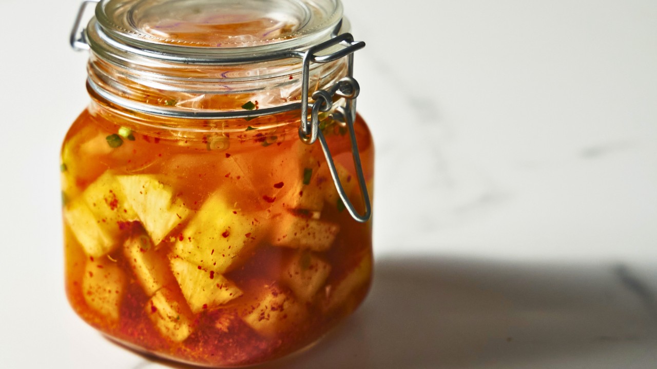 Unlock New Flavors with Pickled Pineapple in Your Dishes - Fermented Pineapple kimchi. ss2380286051 degm