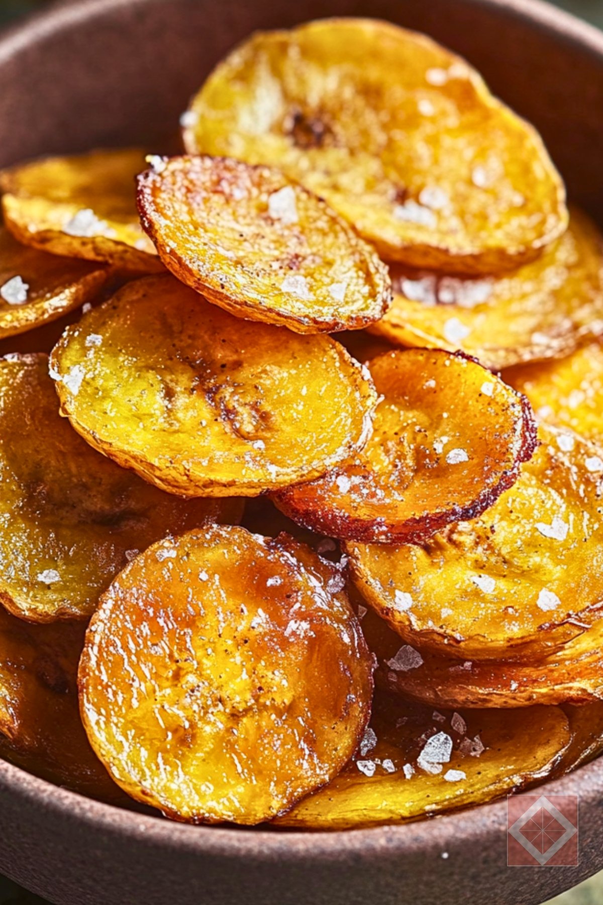 13 Anti-Inflammatory Snack & Appetizer Recipes That Heal & Delight - Baked Plantain Chips pin 1 midia