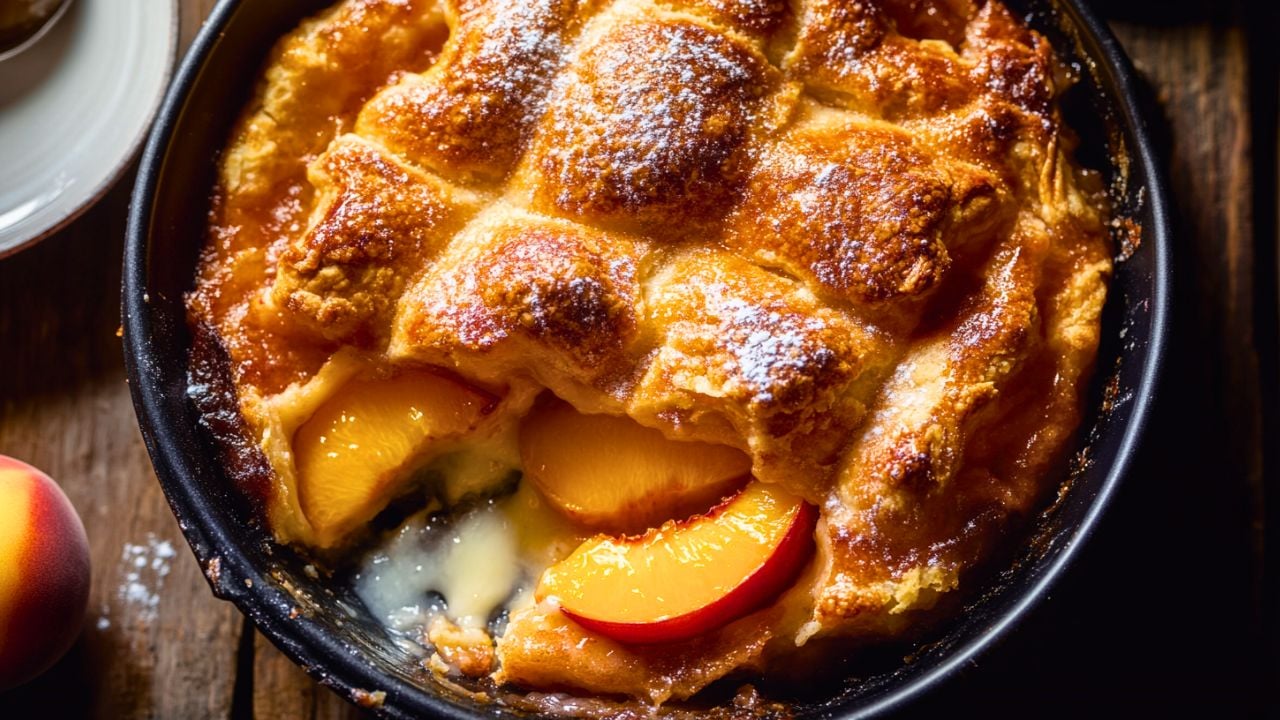 How to Make an Easy Foodie Favorite: Bourbon-Peach Pandowdy Dessert - Bourbon Peach Pandowdy midia