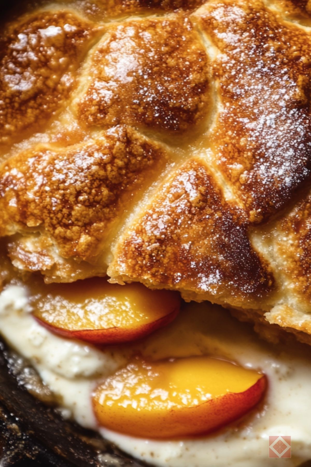 How to Make an Easy Foodie Favorite: Bourbon-Peach Pandowdy Dessert - Bourbon Peach Pandowdy pin 2 midia