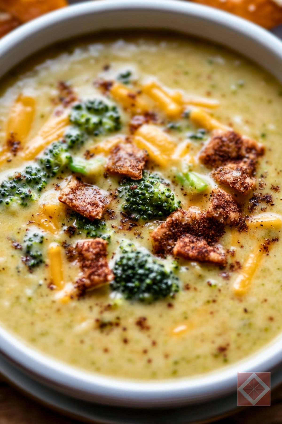 Seasoned Pretzel Broccoli Cheddar Soup for Cozy Nights - Broccoli Cheddar Soup pin 2 midia 1