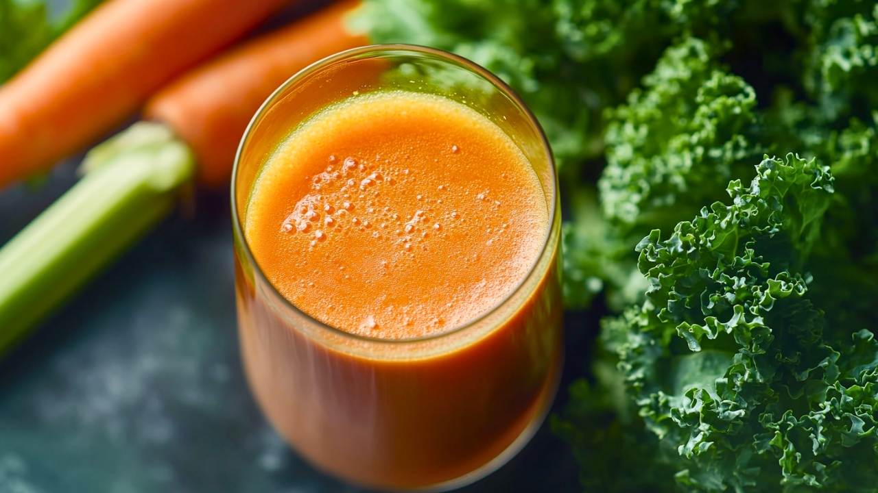Simple Carrot Celery Cleanse Juicing Recipe to Refresh & Rejuvenate - Carrot Celery Cleanse Juice midia