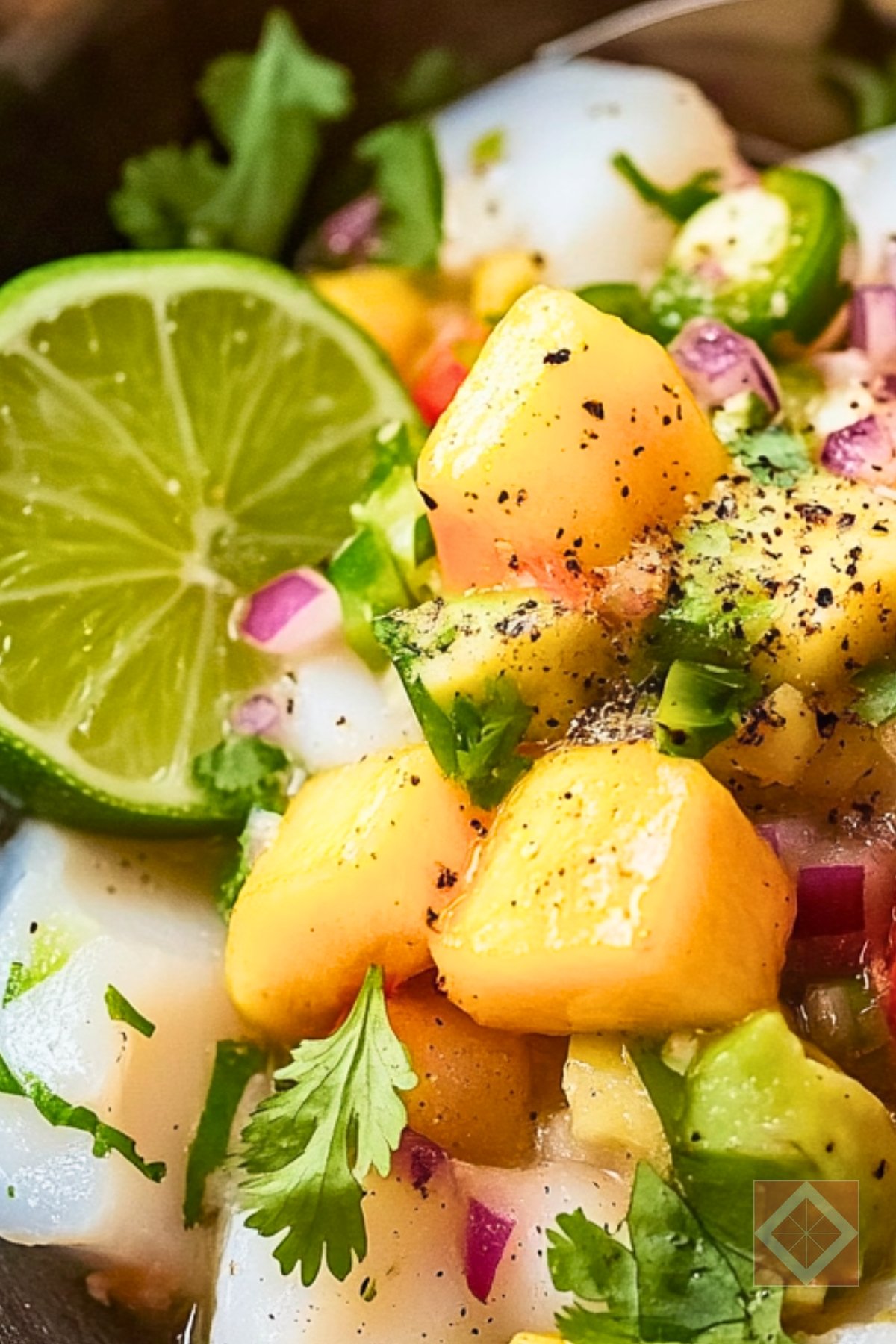 Boost Your Health with This Mango & Jalapeño Ceviche - Ceviche with Mango and Jalapenos pin 1 midia