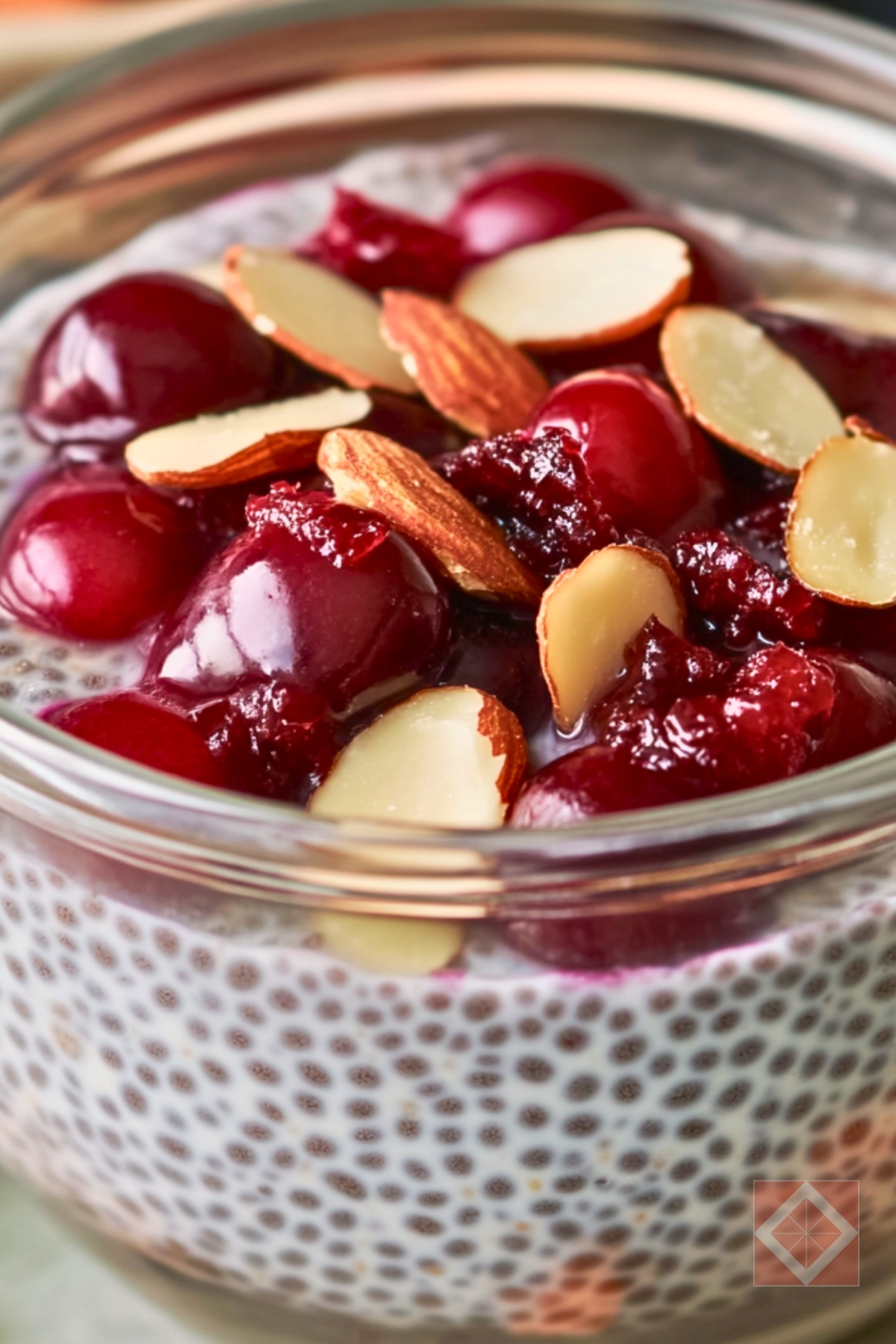 How to Make Cherry Almond Chia Pudding in Minutes - Cherry Almond Chia Pudding pin 2 midia