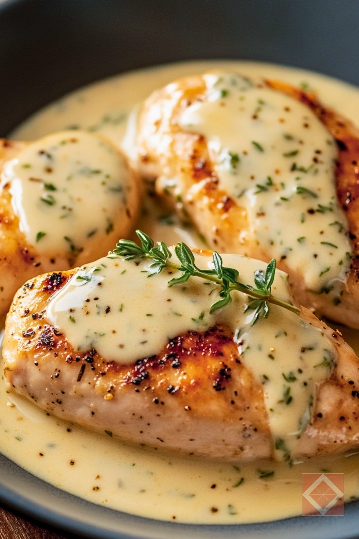14 High-Protein Meat Recipes That Are Actually Healthy (And Crazy Delicious!) - Chicken Breasts with Tarragon Cream Sauce pin 1 midia