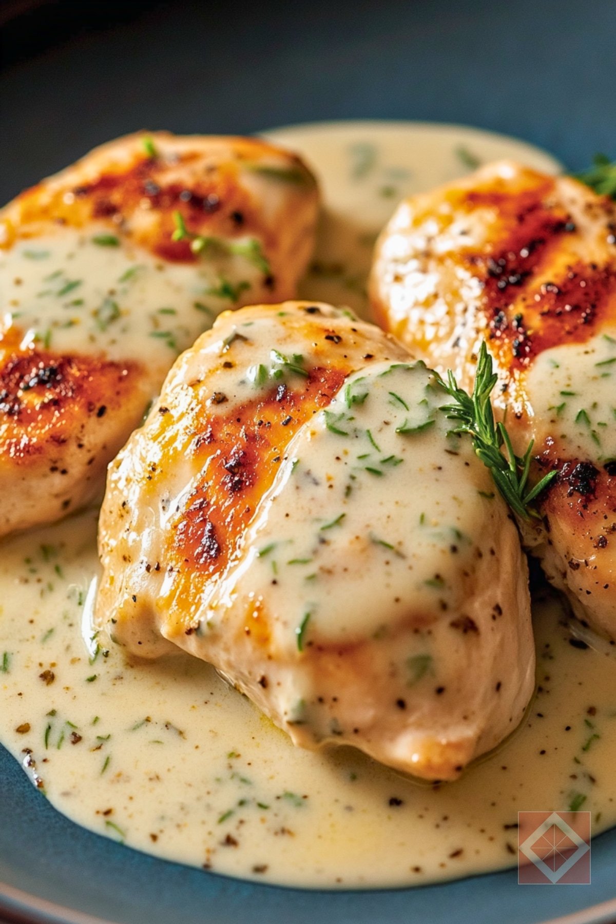 Healthy & Flavorful Chicken with Creamy Tarragon Sauce - Chicken Breasts with Tarragon Cream Sauce pin 2 midia