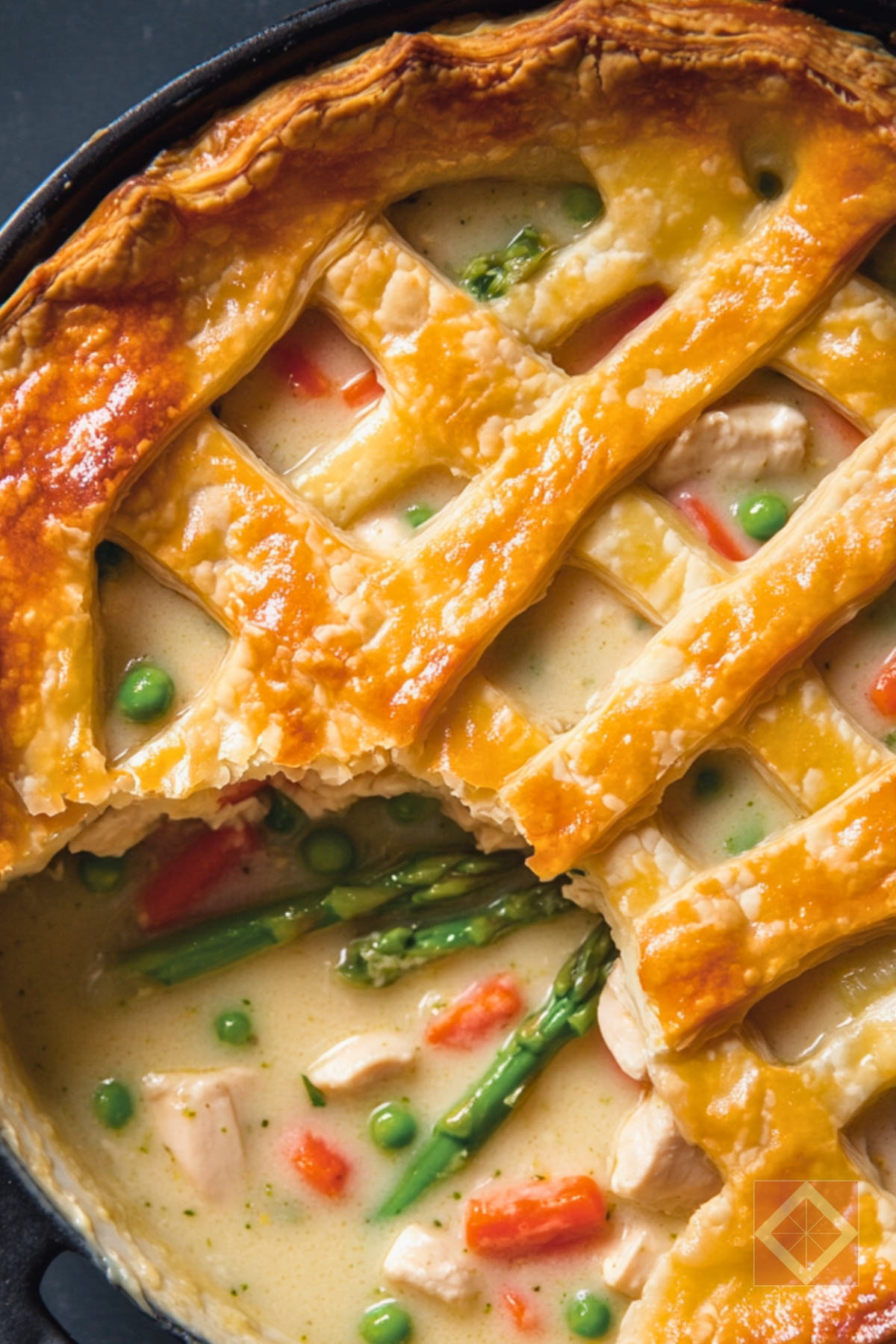 Chicken Pot Pie with Spring Vegetables One-Pot Recipe Made Simple - Chicken Pot Pie with Spring Vegetables pin 3 midia