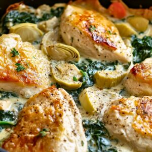 Easy Chicken, Spinach & Artichoke One-Pot Recipe Without the Mess - Chicken Spinach and Artichoke One Pot midia
