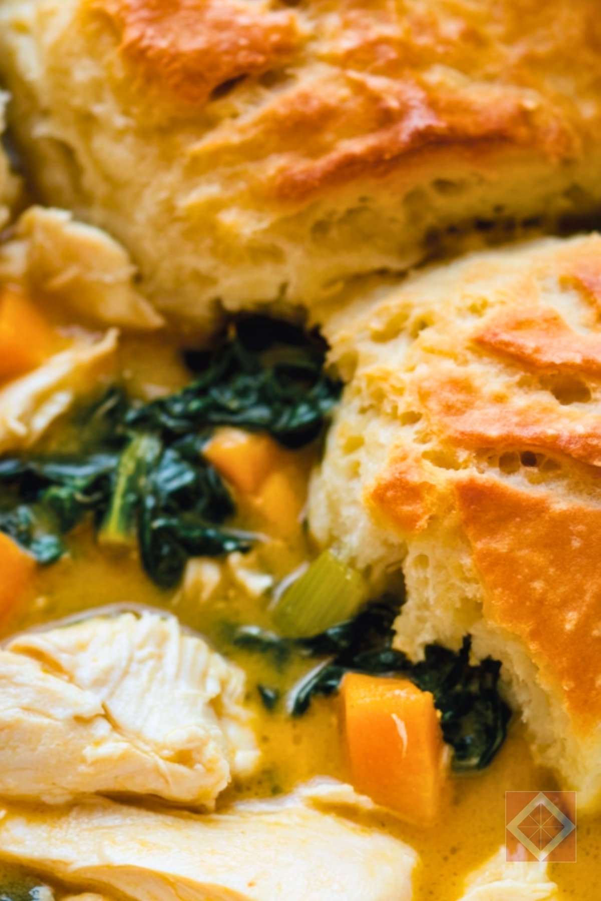 Simple Chicken Stew with Cheddar Biscuits Meal One-Pot Recipe Meal - Chicken Stew with Cheddar Biscuits pin 2 midia