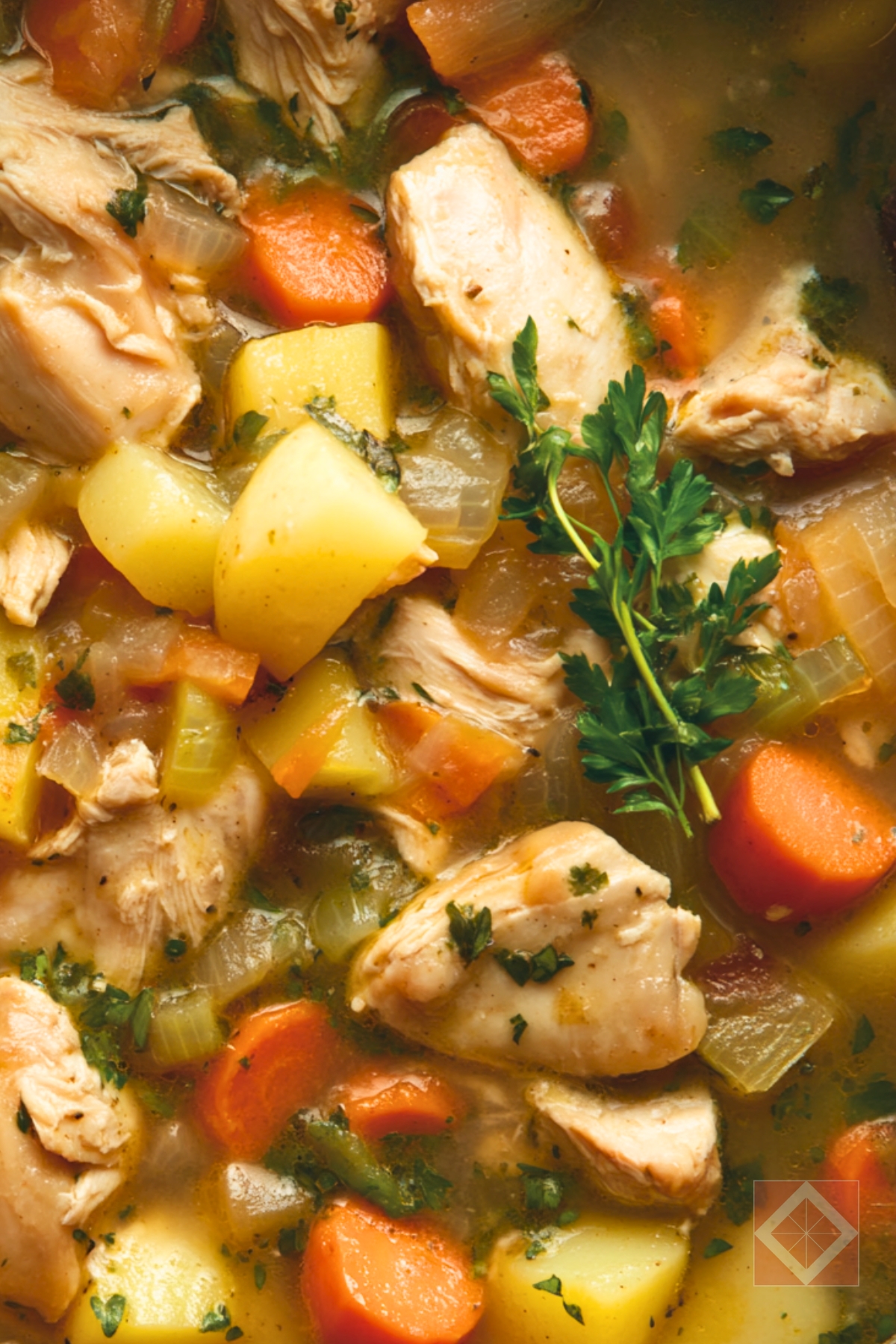 14 Best One-Pot Stews & Chilis to Master in Your Dutch Oven - Chicken Stew with Winter Vegetables pin 1 midia