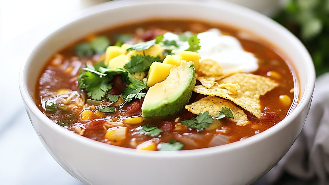 One-Pot Chicken Tortilla Soup Made Easy - Chicken Tortilla Soup midia