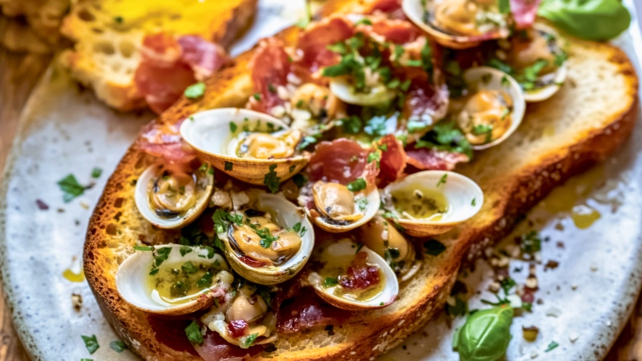 30-Minute Easy Recipe for Clams on Toast - Clams on Toast midia