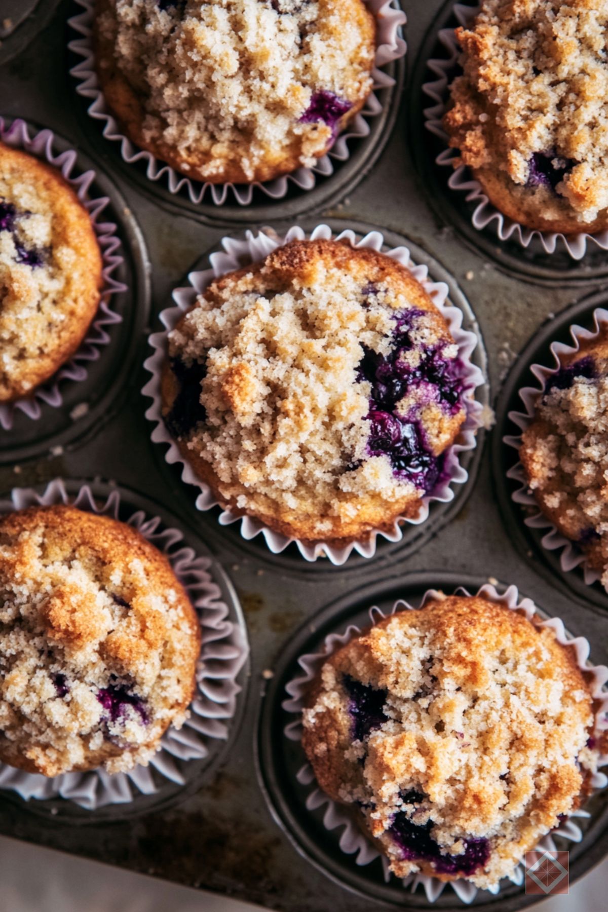 Crumbly Blueberry Muffins That Melt in Your Mouth - Crumbly Blueberry Muffins pin 1 midia