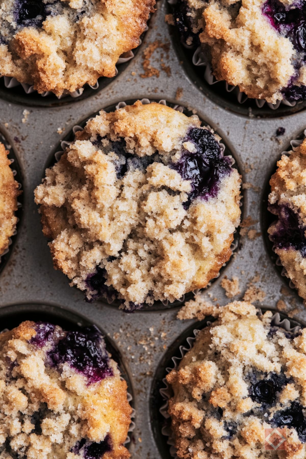 Crumbly Blueberry Muffins That Melt in Your Mouth - Crumbly Blueberry Muffins pin 2 midia