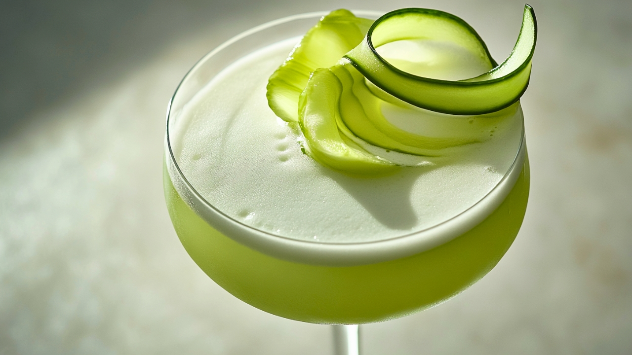 Cool, Crisp & Citrusy: The Ultimate Sake Cocktail - Cucumber Sake Sour Cocktail midia