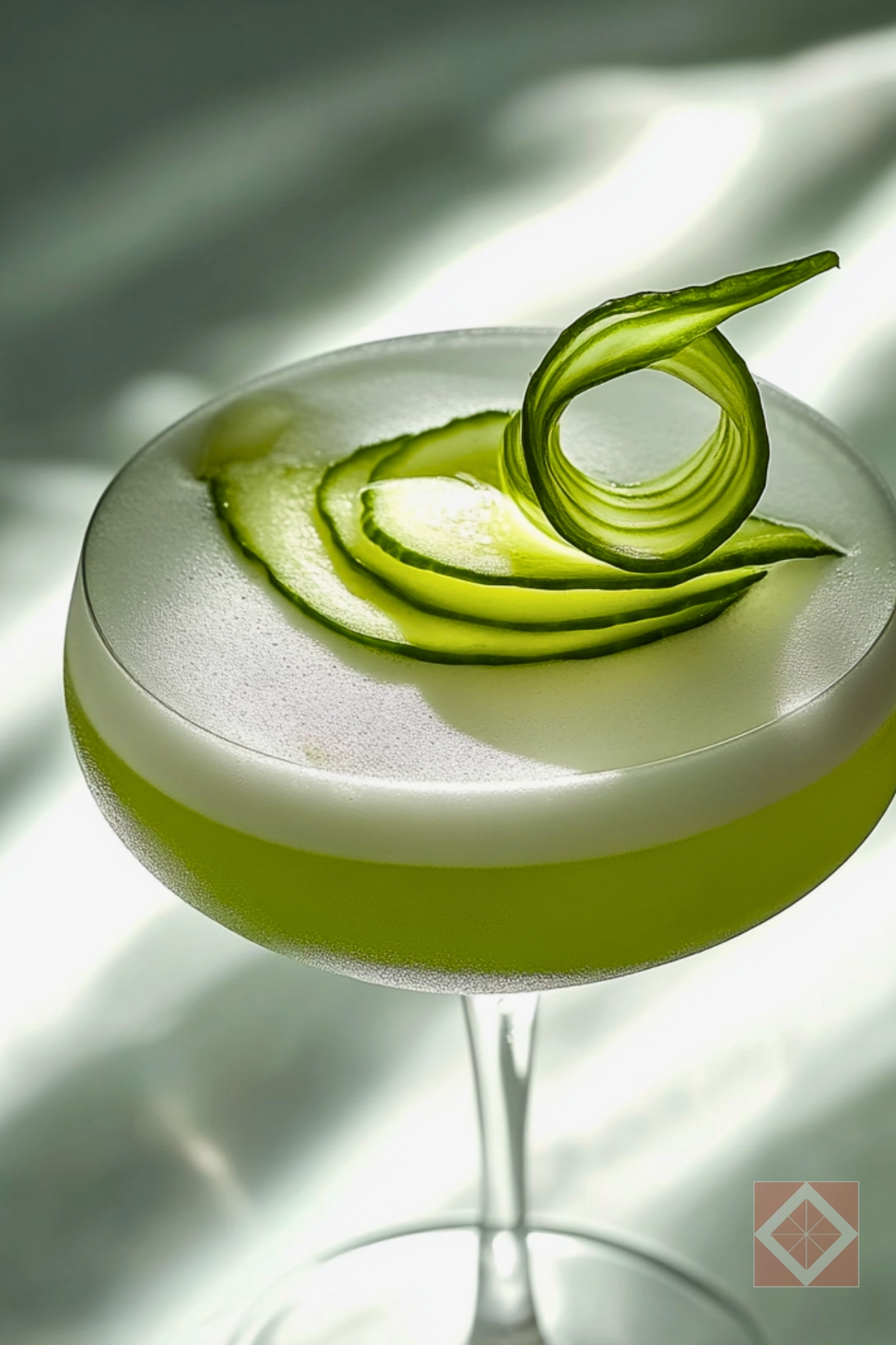 12 Spritzer, Wine & Sake Cocktails That Feel High-End But Take Almost No Effort - Cucumber Sake Sour Cocktail pin 1 midia