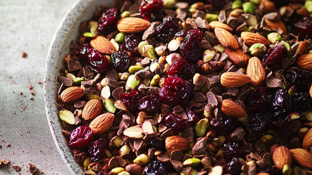 A Nutty & Sweet Anti-Inflammatory Snack Trail Mix - Dark Chocolate Cherry Trail Mix midia