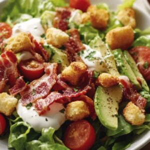 Easy BLT Salad with Homemade Creamy Ranch Dressing - Easy BLT Salad midia