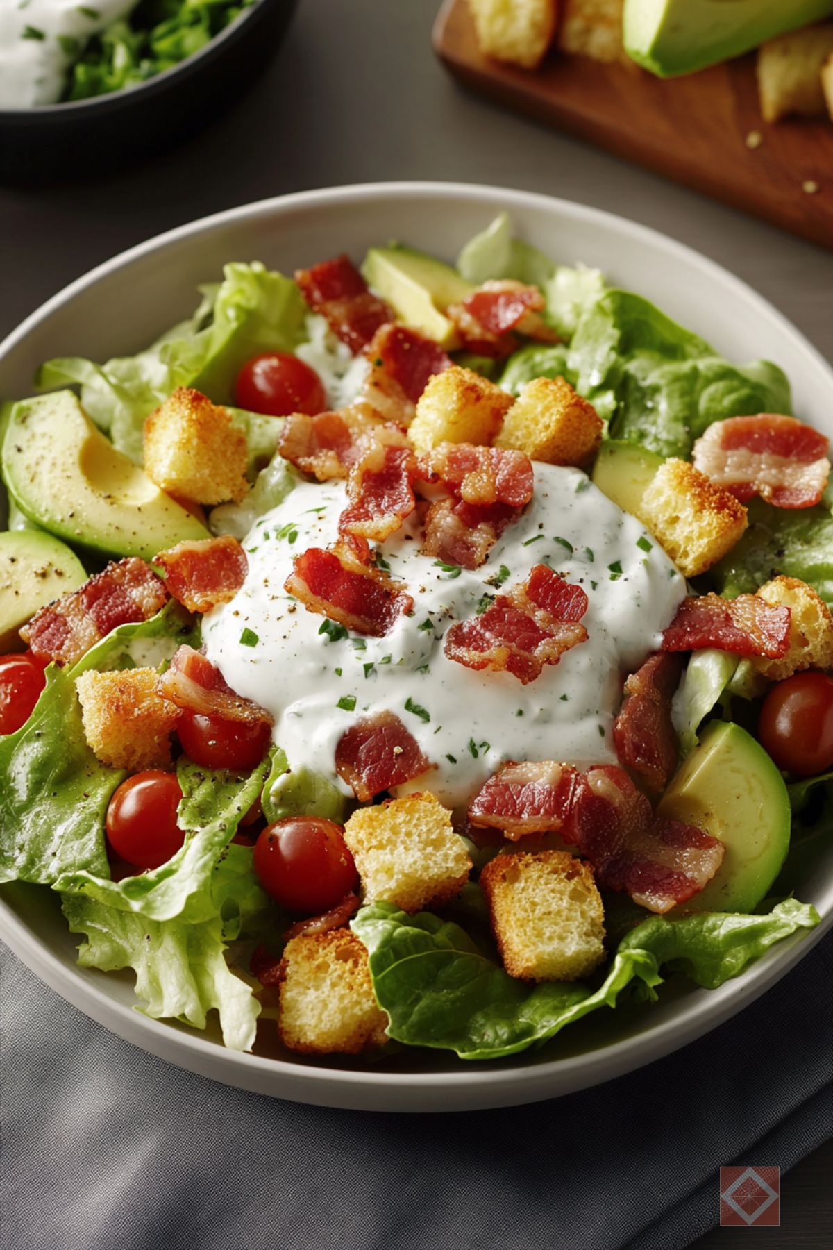 9 Salad Recipes So Good You'll Forget You're Eating Healthy - Easy BLT Salad pin 1 midia