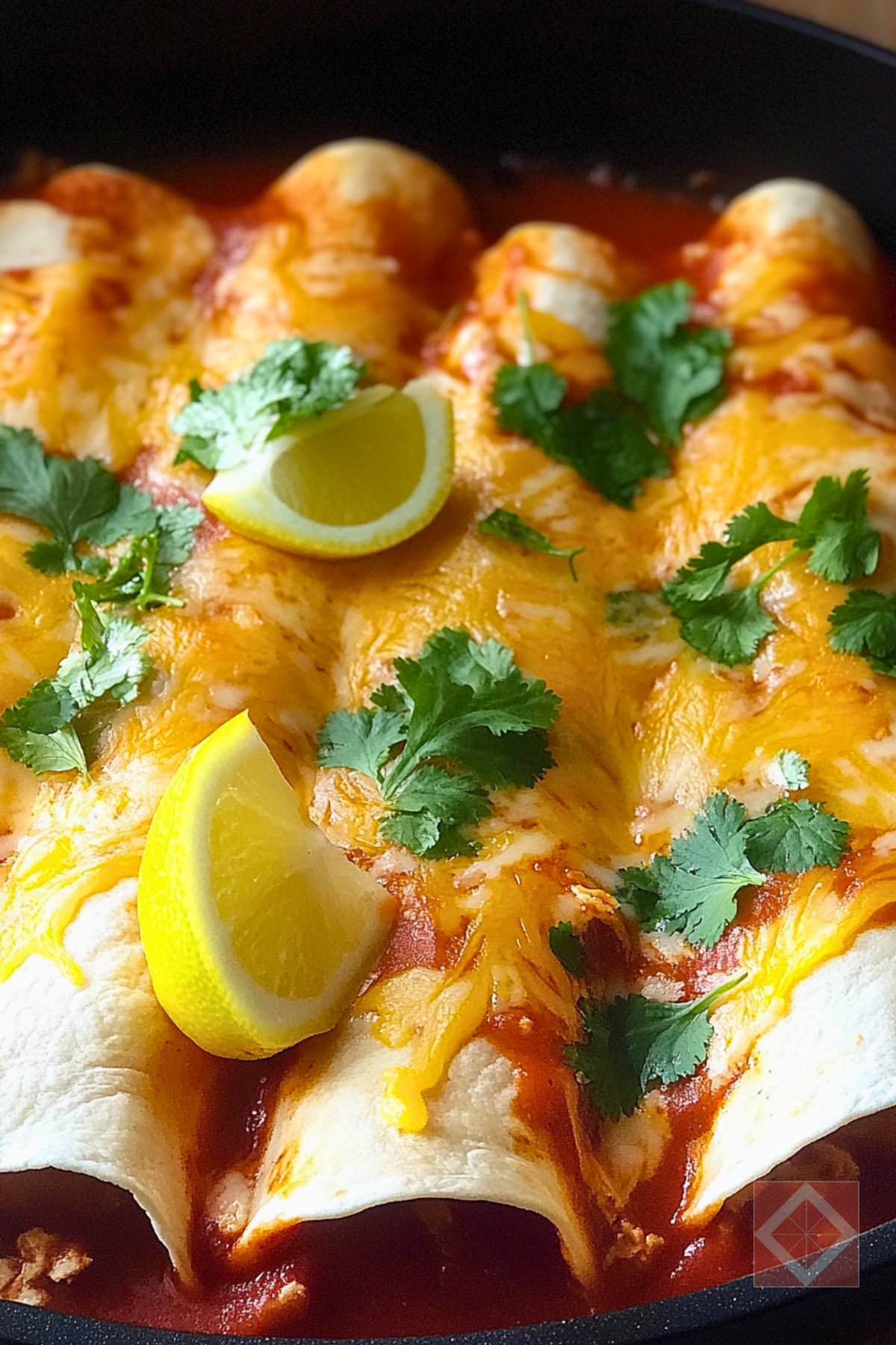 Easy Chicken Enchiladas for Two One-Pot Recipe for Date Night - Easy Chicken Enchiladas pin 2 midia