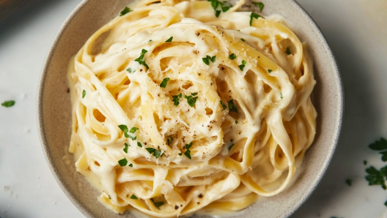 Restaurant-Quality Fettuccine Alfredo Made Easy - Fettuccine Alfredo midia