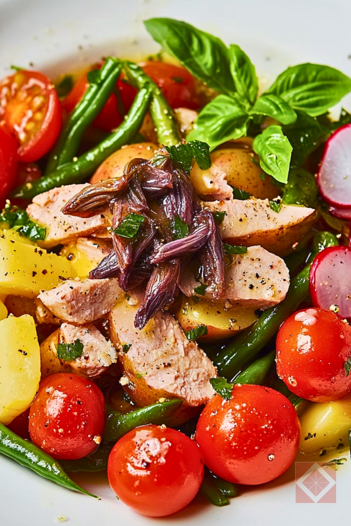 Fresh Niçoise Salad with Herbaceous Dressing: A Must-Try Dish - Fresh Nicoise Salad pin 1 midia